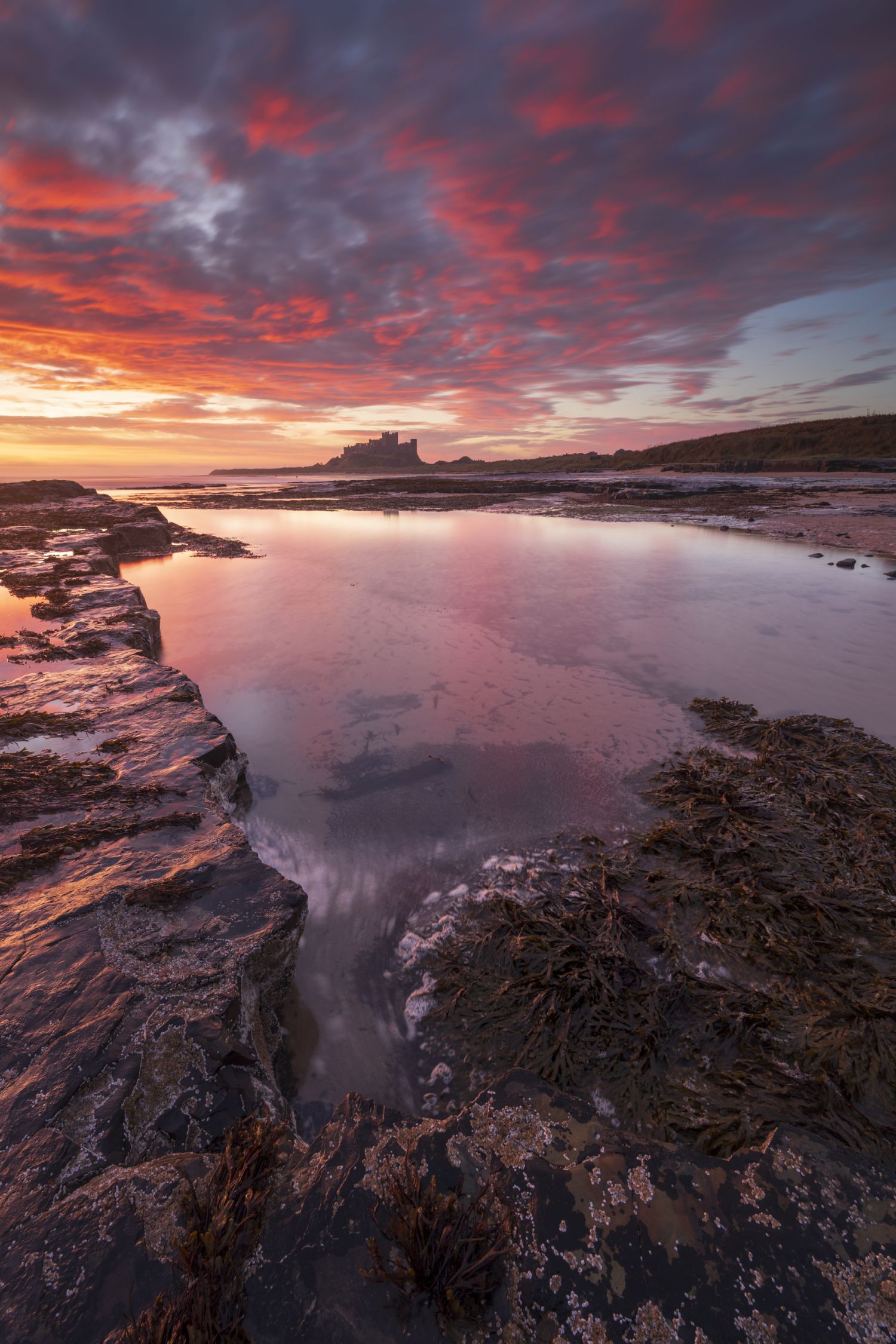 Fiery Skies, Bamburgh, Northumberland