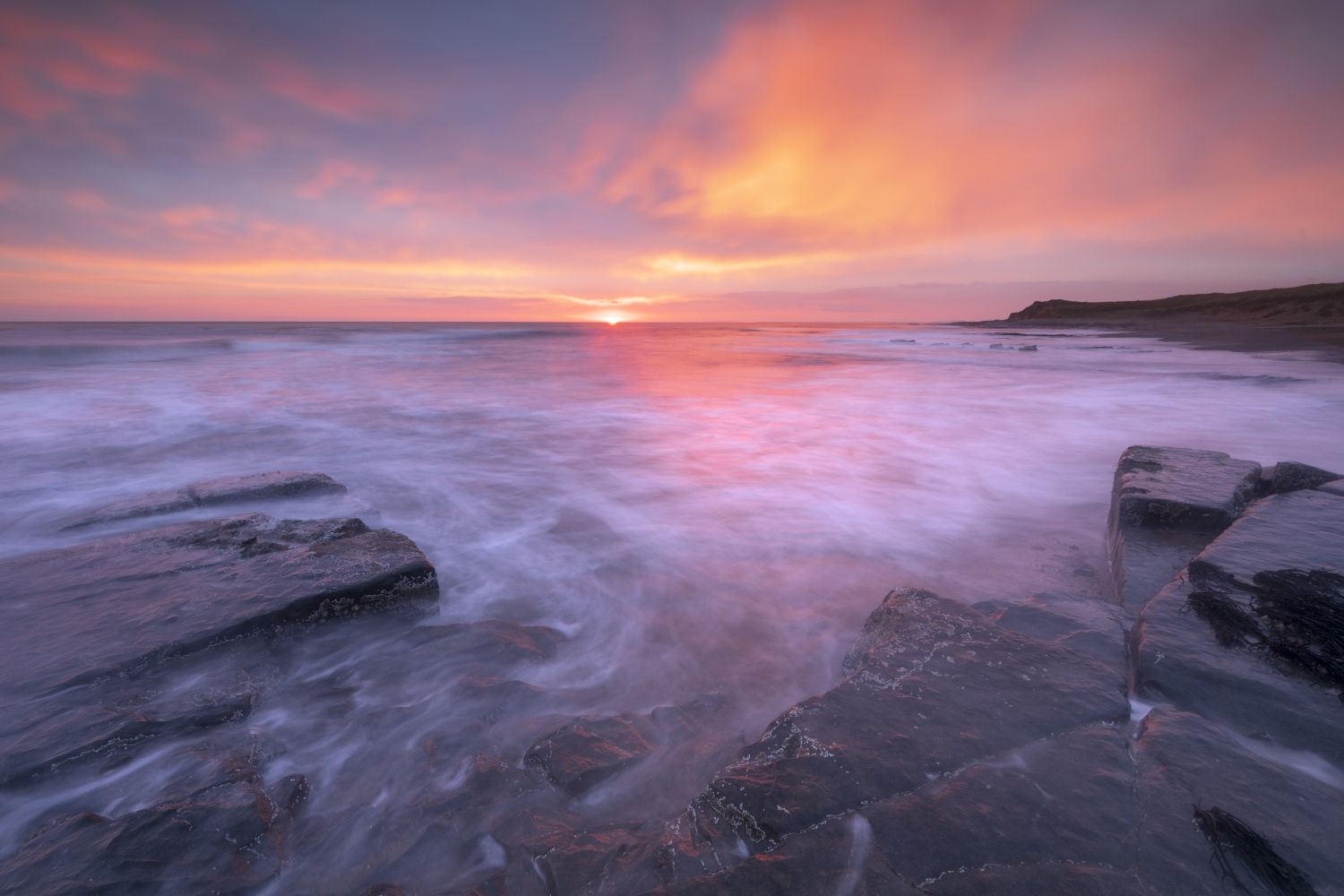 Autumn Sunrise, Cocklawburn, Northumberland