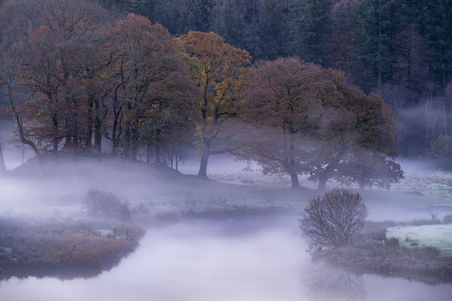 A Foggy Morning, River Brathay, Lake District