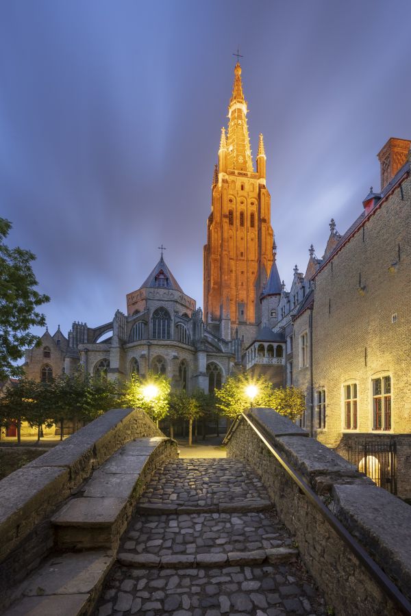 Twilight, Church of our Lady, Bruges