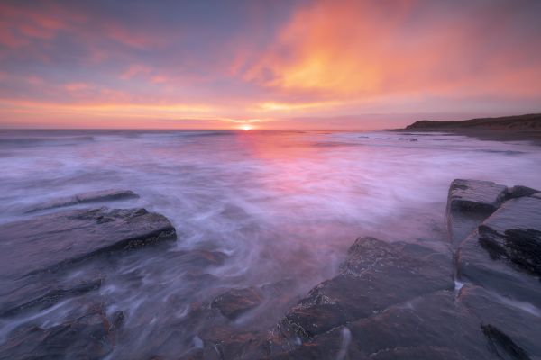 Autumn Sunrise, Cocklawburn, Northumberland