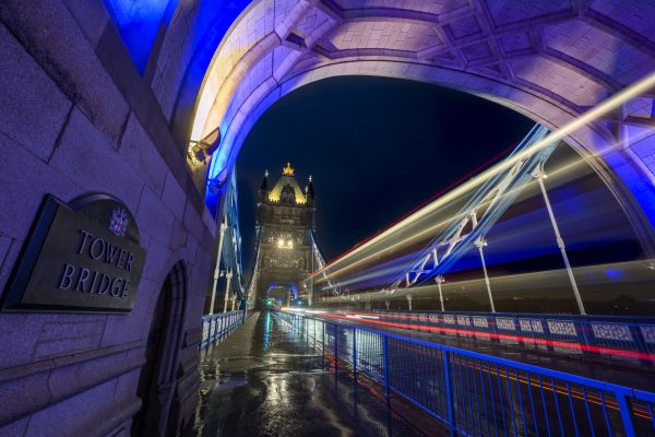 Traffic Trails, Tower Bridge, London