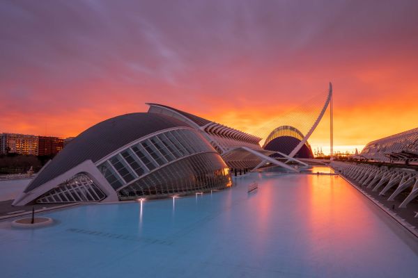 Sunrise over the City of Arts and Sciences, Valencia