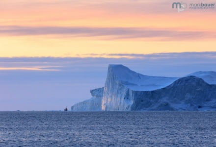 Mark Bauer Photography | Icebergs at sunset, Disko Bay