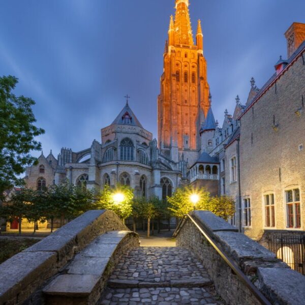 Mark Bauer Photography | Dusk, Church of Our Lady, Bruges