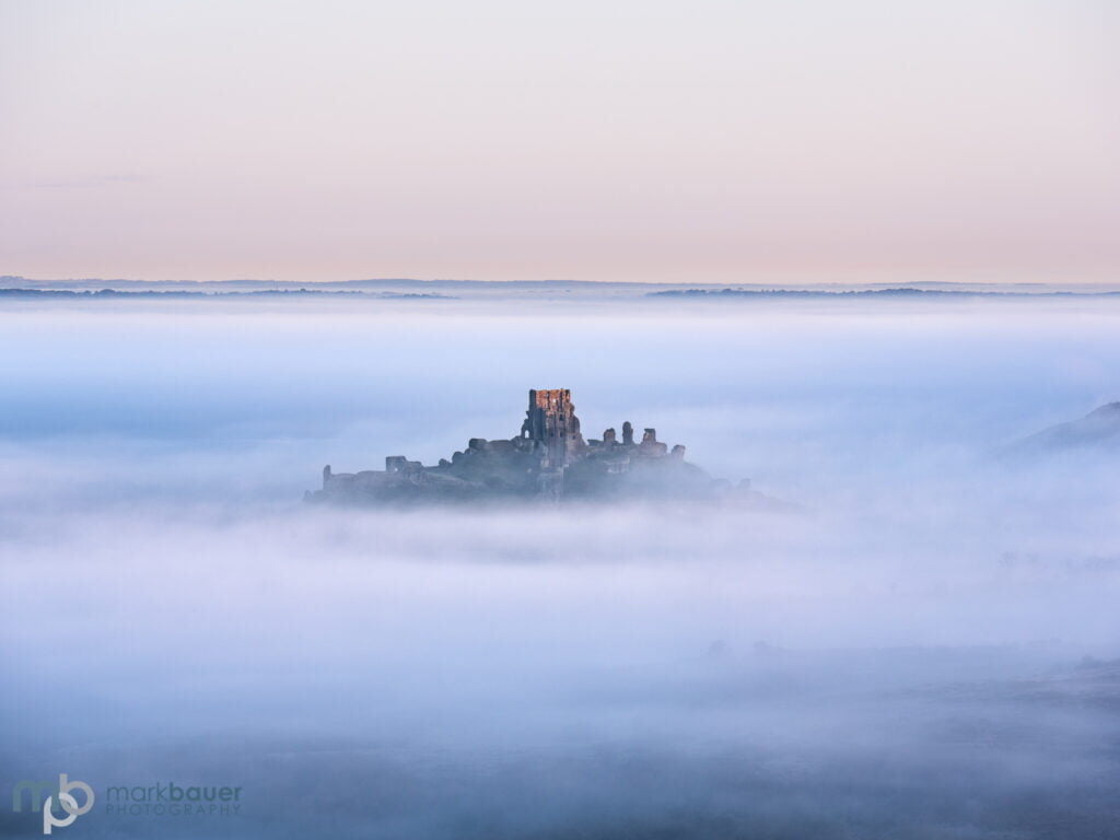 Mark Bauer Photography | A sea of mist, Corfe Castle