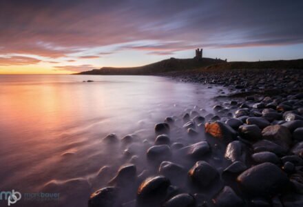 Mark Bauer Photography | Pre-dawn glow, Dunstanburgh Castle, Northumberland