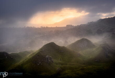 Mark Bauer Photography | Clearing fog, Llangattock Escarpment, Brecon Beacons