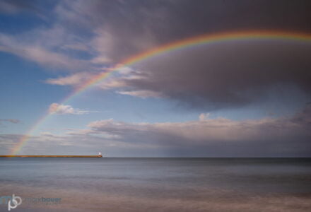 Mark Bauer Photography | Rainbow over Spittal Pier, Northumberland